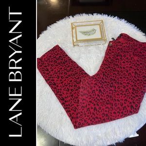 Red Leopard Print Lane Bryant Pants Size 18